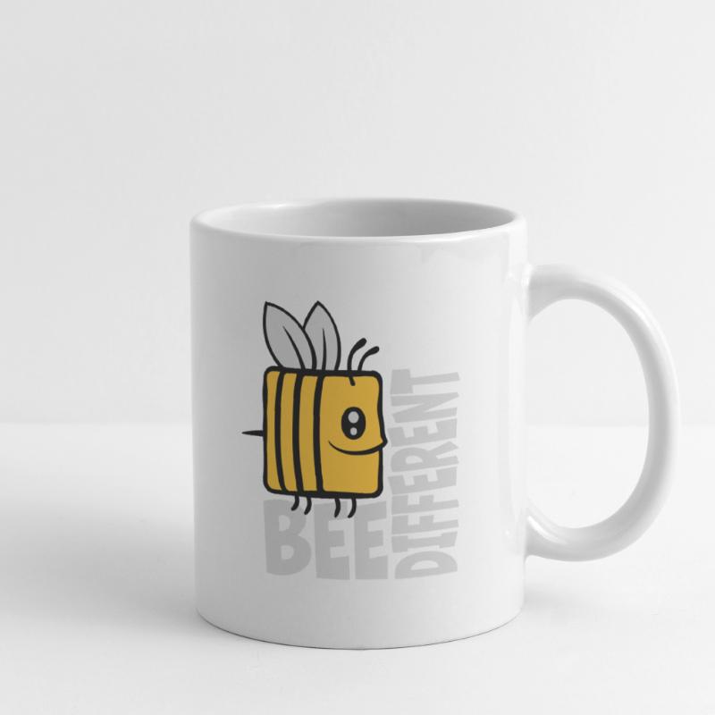 bee different Spruch Zitat Tasse