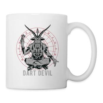 Dart player dart devil darts funny darts - Mug - white - Right