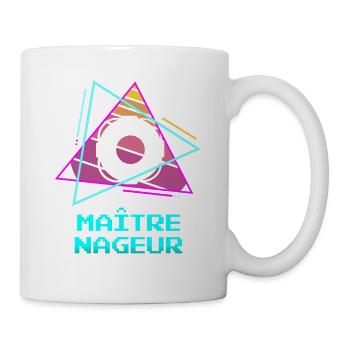 Retro Maître Nageur Sauveteur - Mug blanc - blanc - Droite