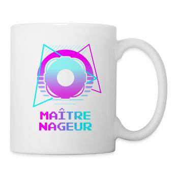 Retro Maître Nageur Sauveteur - Mug blanc - blanc - Droite
