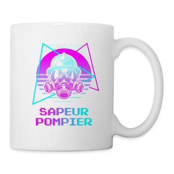Retro Sapeur Pompier Pompiers - Mug blanc - blanc - Droite