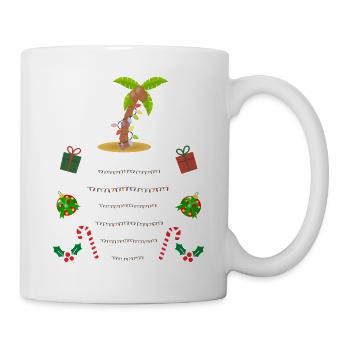 Chemise pull de Noël trop chaude pour moche - Mug blanc - blanc - Droite