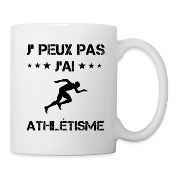 Je peux pas j'ai athlétisme cadeau humour - Mug blanc - blanc - Droite