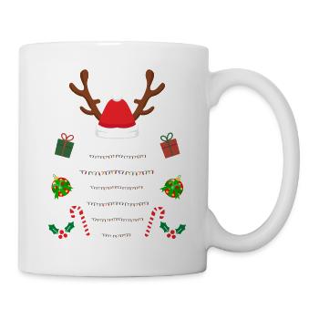 Chemise pull de Noël trop chaude pour moche - Mug blanc - blanc - Droite