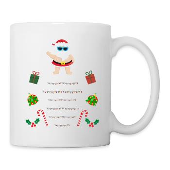 Chemise pull de Noël trop chaude pour moche - Mug blanc - blanc - Droite