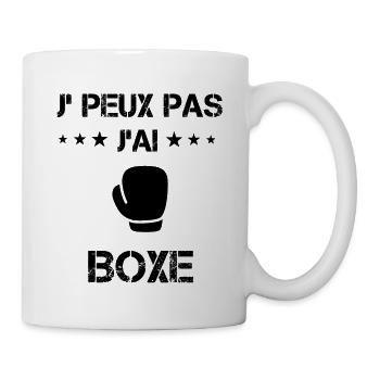 Je peux pas j'ai boxe gants cadeau humour - Mug blanc - blanc - Droite