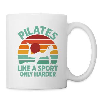 Pilates Like A Sport, Only Harder Fitness Exercise - Mug - white - Right