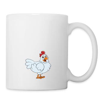 Poulets et bière, c’est pourquoi je suis ici - Mug blanc - blanc - Droite