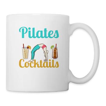 Pilates Now Cocktails Later Fitness Exercise - Mug - white - Right