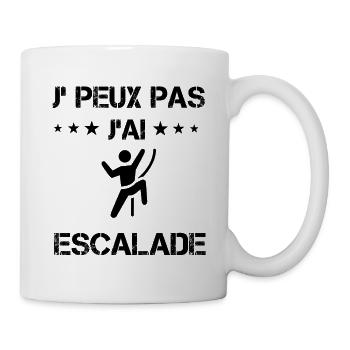 Je peux pas j'ai escalade cadeau humour - Mug blanc - blanc - Droite