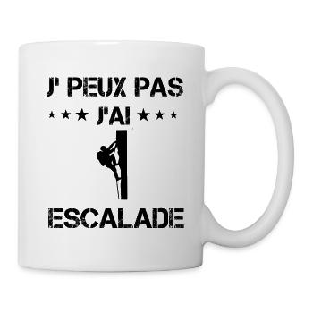 Je peux pas j'ai escalade grimper cadeau humour - Mug blanc - blanc - Droite