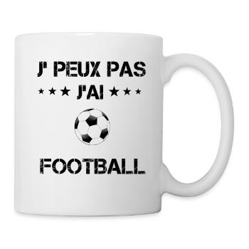 Je peux pas j'ai football ballon cadeau humour - Mug blanc - blanc - Droite