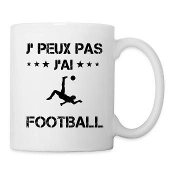 Je peux pas j'ai football cadeau humour - Mug blanc - blanc - Droite