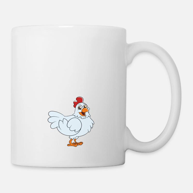 Si vous voulez que je vous écoute, parlez des poulets - Mug blanc - blanc