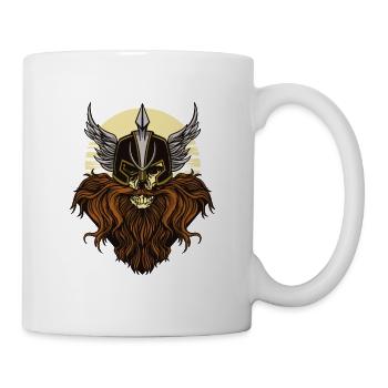 Vollbart Wikingerhelm Vollbart Wikingerhelm Zitat - Tasse - Weiß - Rechts