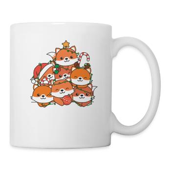 Fox Christmas Tree Funny Animal Christmas - Mug blanc - blanc - Droite