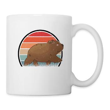 Wombat Retro, Wombat Vintage - Tasse - Weiß - Rechts