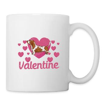 Mon Basset Hound est mon animal de compagnie de la Saint-Valentin - Mug blanc - blanc - Droite