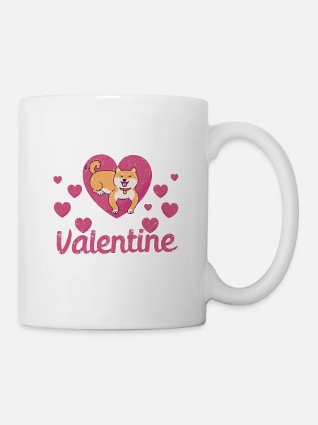 Chiot Saint-Valentin Dog Lovers My Shiba Inu - Mug blanc - blanc