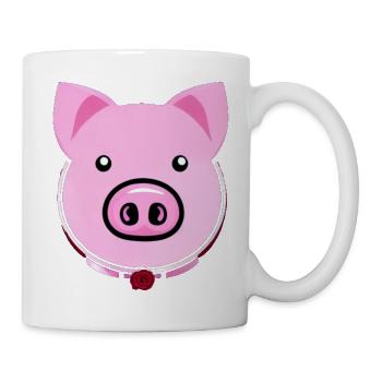 Schwein süß Schweinchen Schweine Kawaii Tier 2 - Tasse - Weiß - Rechts