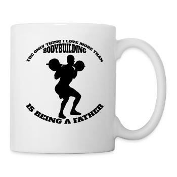 Musculation Fitness Père Muscle Papa Musculateur - Mug blanc - blanc - Droite
