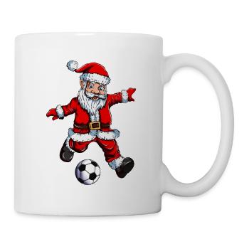 Santa Fußballspieler kicken trippeln Tore schießen - Tasse - Weiß - Rechts