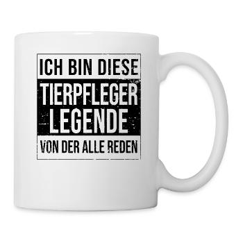 Tierwirt Geburtstag geboren Legende Tierpfleger - Tasse - Weiß - Rechts