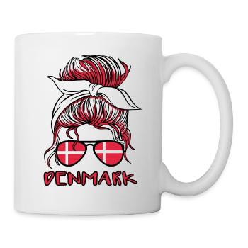 Danemark Girl Football Gift 2022 Femmes danoises - Mug blanc - blanc - Droite