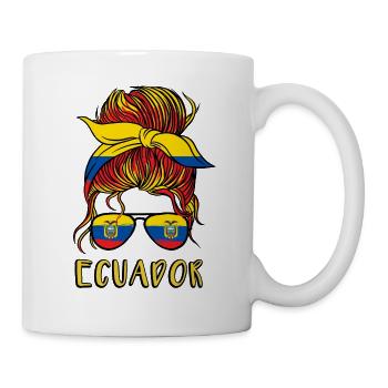 Équateur Football féminin équatorien Drapeau cadeau 2022 - Mug blanc - blanc - Droite