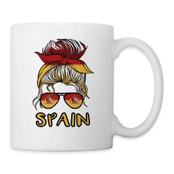 Spain Girl football Gift Spanish flag España - Mug - white - Right