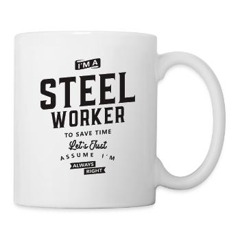 Steel Worker Job Occupation - Mug - white - Right