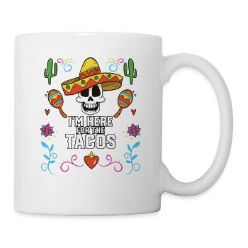 Je suis ici pour les tacos mangeur de tacos cuisine mexicaine - Mug blanc - blanc - Droite