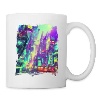 Cool Japanese World Japan Neon City - Tasse - Weiß - Rechts