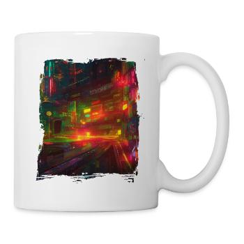 Cool Japanese World Japan Neon City - Tasse - Weiß - Rechts