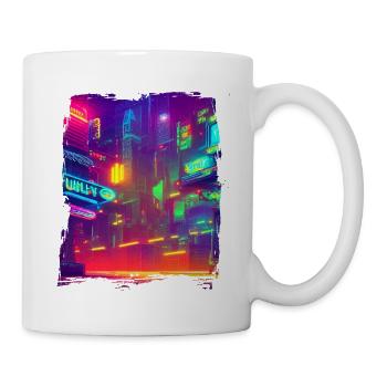 Cool Japanese World Japan Neon City - Tasse - Weiß - Rechts