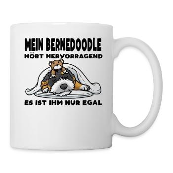 Bernedoodle Hund - Tasse - Weiß - Rechts