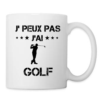 Je peux pas j'ai golf cadeau humour - Mug blanc - blanc - Droite