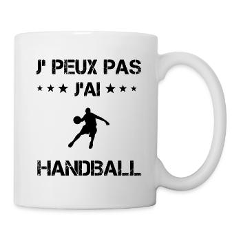 Je peux pas j'ai handball joueur cadeau humour - Mug blanc - blanc - Droite