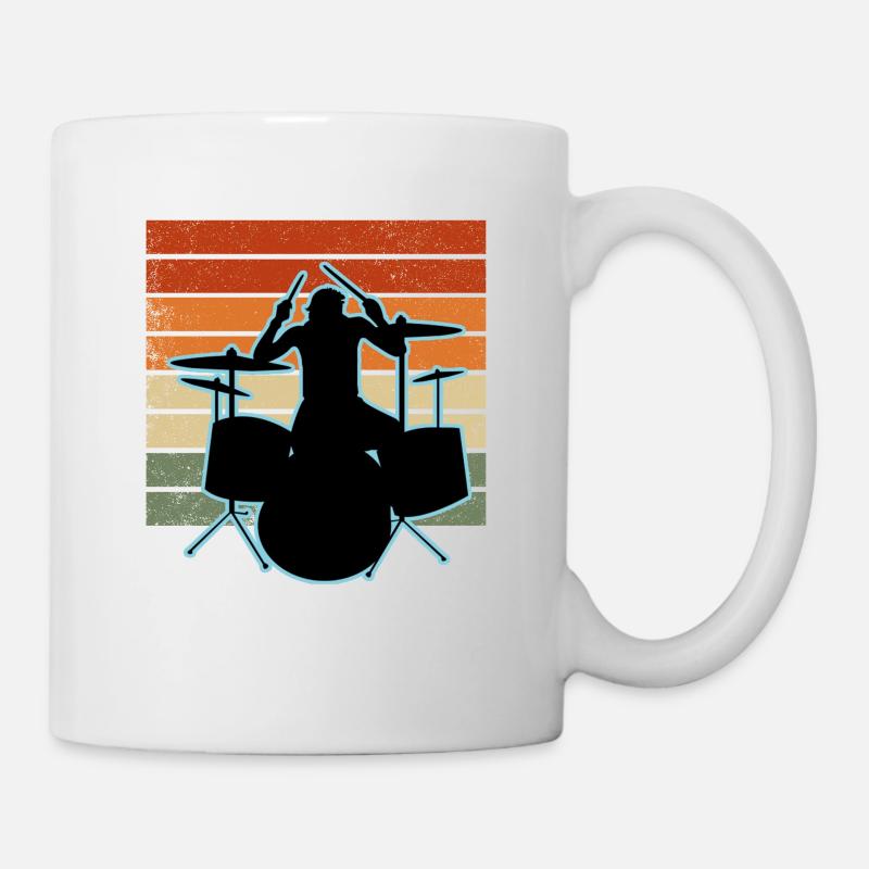 Batteur et batterie - Mug blanc - blanc