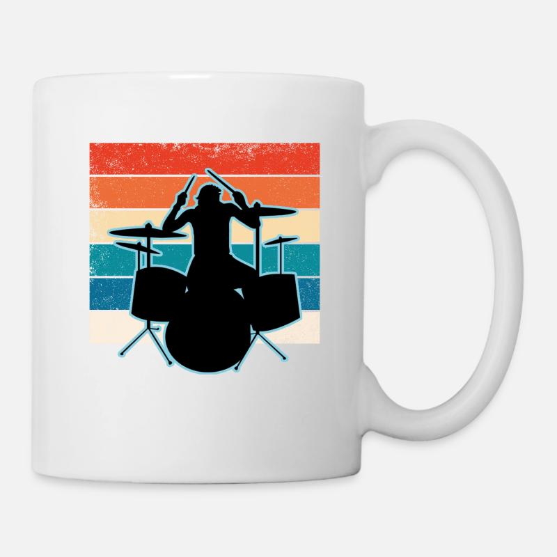 Batteur et batterie - Mug blanc - blanc