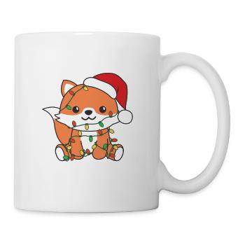 Renard Noël Animaux d’hiver Renard - Mug blanc - blanc - Droite