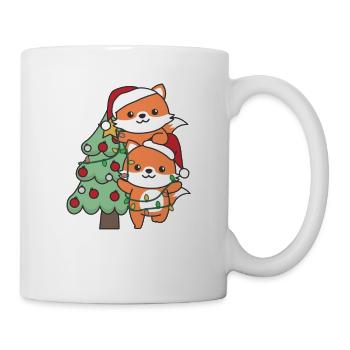 Fox Christmas Tree Christmas Animals Fox - Mug - white - Right