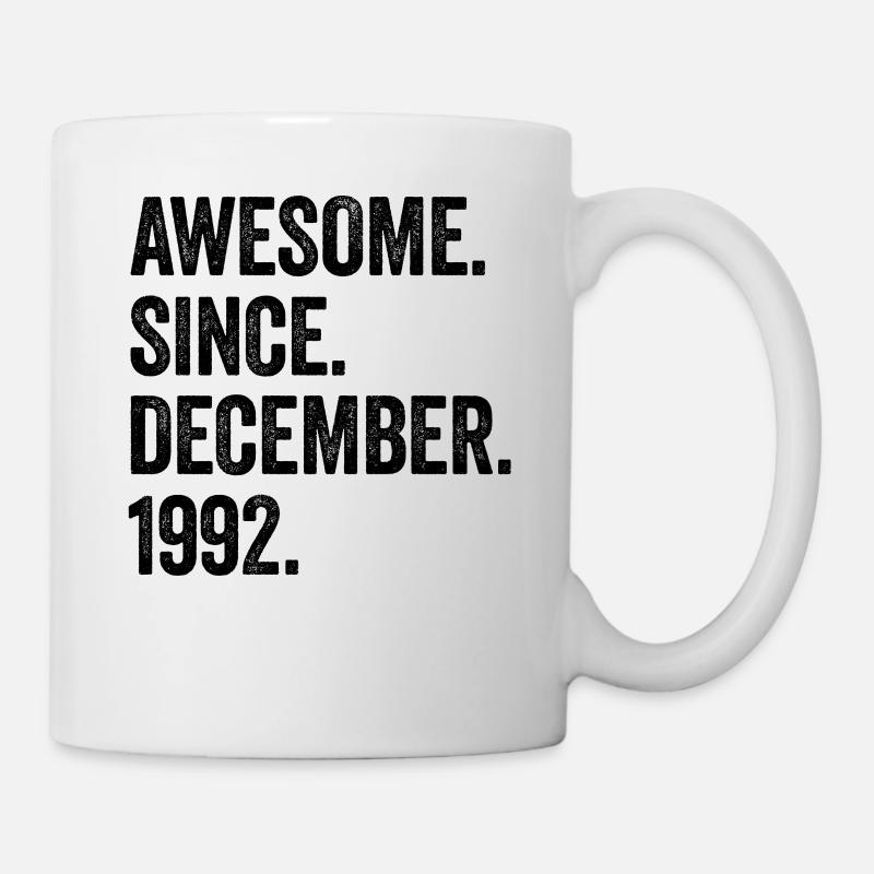 Génial depuis décembre 1992 30e anniversaire - Mug blanc - blanc