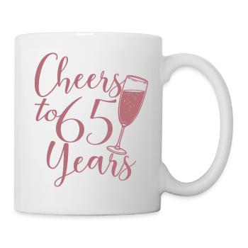 65e anniversaire Femmes pour ses acclamations à 65 ans - Mug blanc - blanc - Droite
