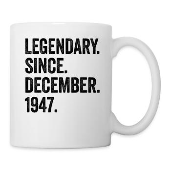 75 Years Old December 1947 75th Birthday - Mug - white - Right