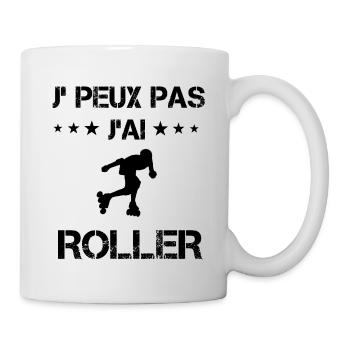 Je peux pas j'ai roller cadeau humour - Mug blanc - blanc - Droite