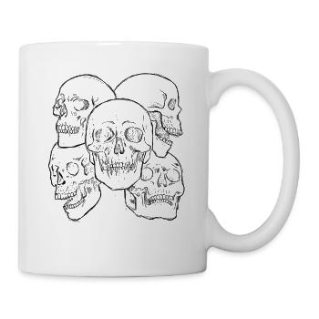 Art Academia Aesthetic Gothic Skull Goth Skulls - Tasse - Weiß - Rechts
