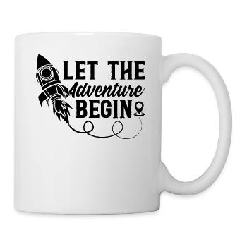 Let The Adventure Begin - Space Ship Space Rocket - Mug - white - Right