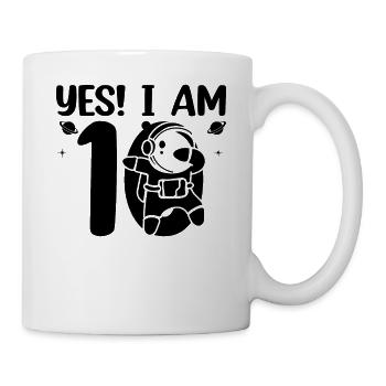 Oui! J’ai 10 ans 10 anniversaire enfants espace astr - Mug blanc - blanc - Droite