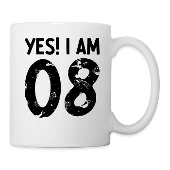 Yes! I Am 8 Years 8 Birthday Kids Space Astronaut - Tasse - Weiß - Rechts